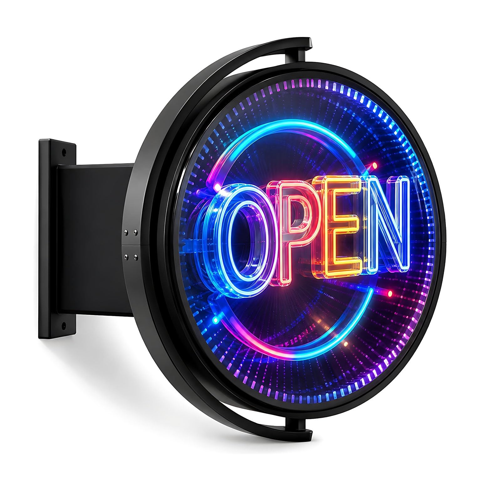 Segnaletica Dinamica per Allestimento Negozi, Display Olografico a Doppia Faccia Impermeabile, Scritte Personalizzabili via App con Design Moderno per Boutique(HD,60cm)