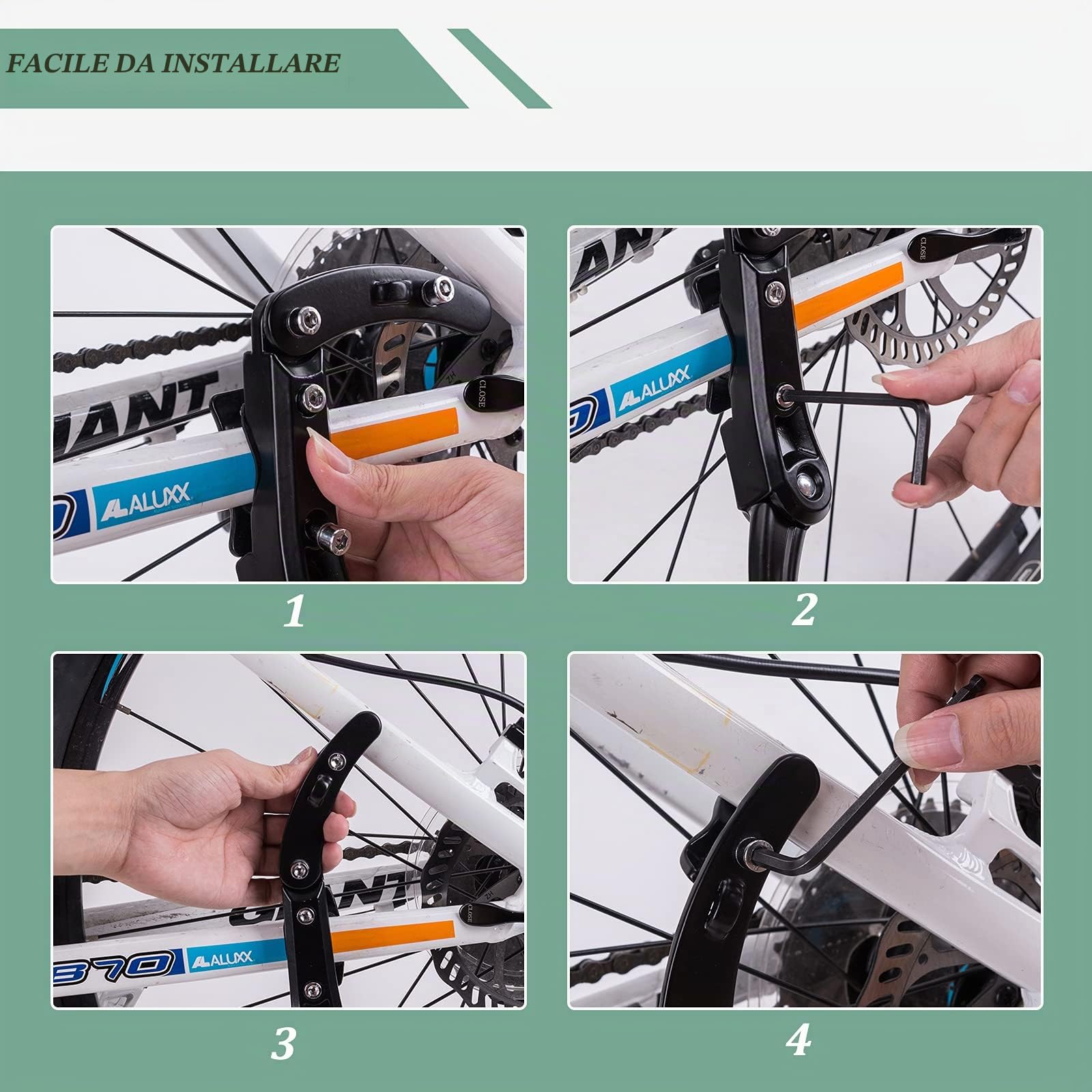 ROCKBROS Cavalletto Regolabile Bici Cavalletto per MTB 24"-29" in Alluminio