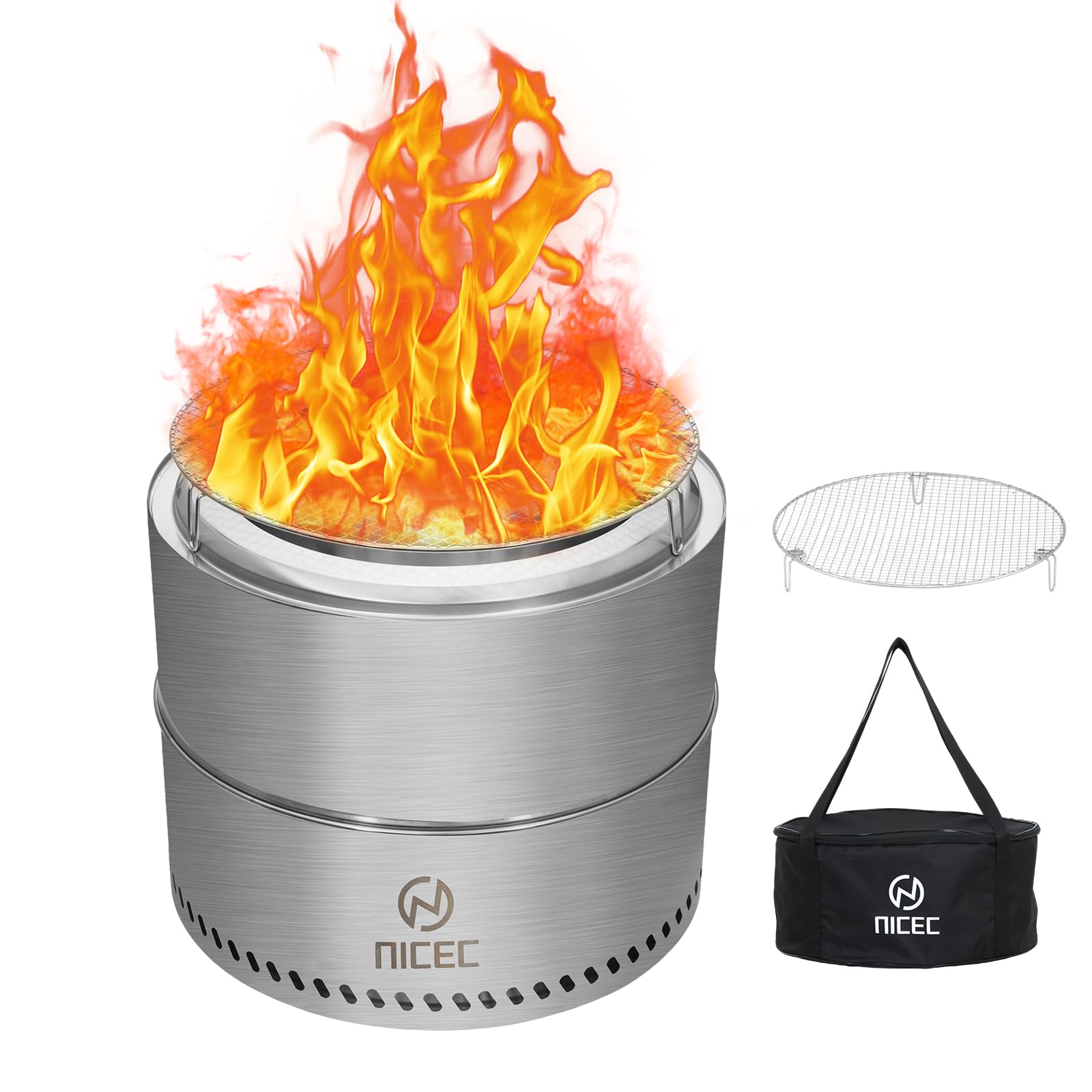 Amazon.com : Nice C Fire Pits, 19.1 Inch Smokeless Fire Pits