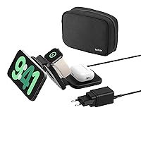 Belkin BoostCharge Pro Caricabatteria Wireless pieghevole da viaggio 3 in 1 con Qi2
