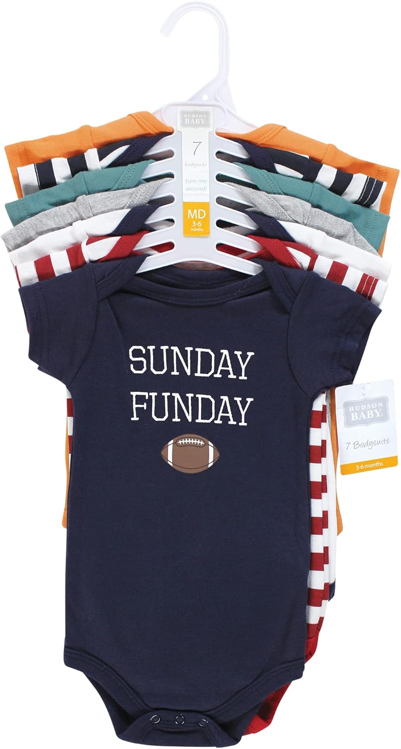 Hudson Baby Baby Cotton Bodysuits 7-pack