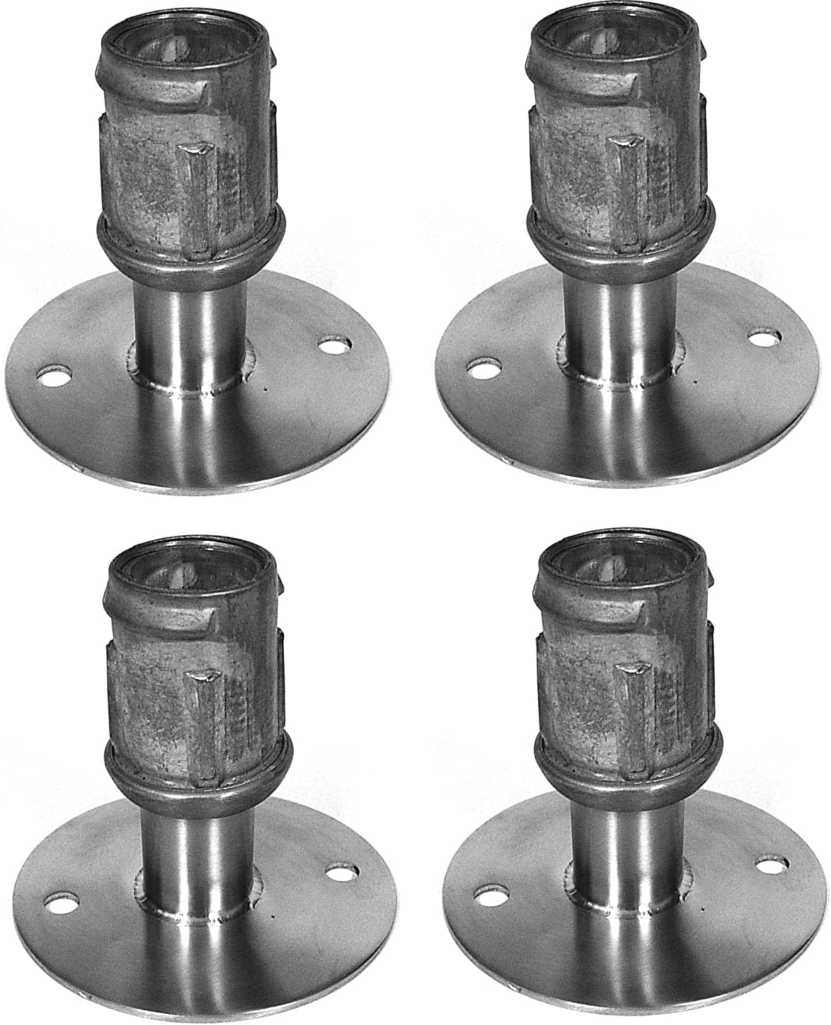 Stainless Steel Flanged Feet | Heavy-Duty Support for 1-5/8" O.D. Tubing | Commercial Kitchen Equipment Replacement Parts | Set of 4