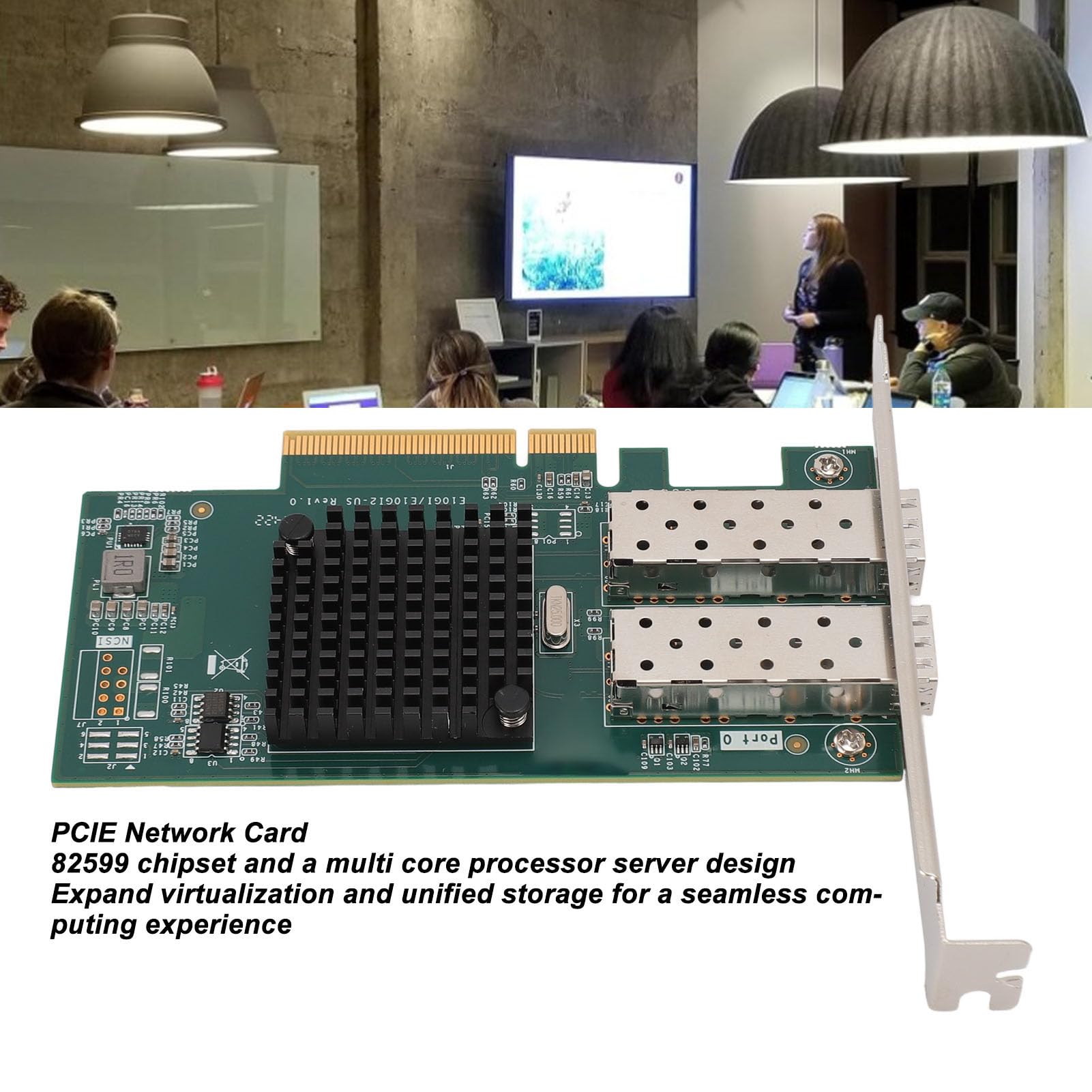 Fabater Carte Réseau Gigabit Ethernet PCI-E, Carte Réseau Gigabit Anti-interférence à Double Port pour Ordinateur de Bureau