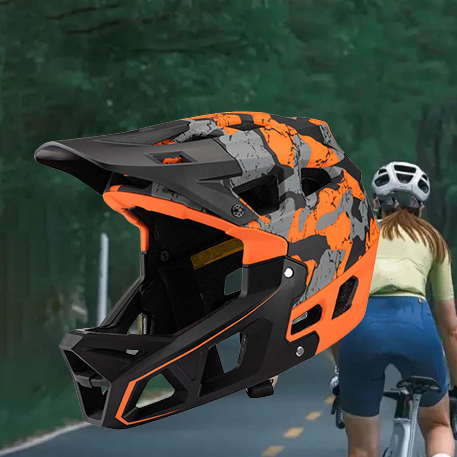 Fahrradhelm mit Integralgesicht, stoßfest, tragbar, komfortabel zu tragen, Outdoor Radsportzubehör, Herren Fahrradhelm, stoßdämpfende Ausrüstung, Fahrradmütze