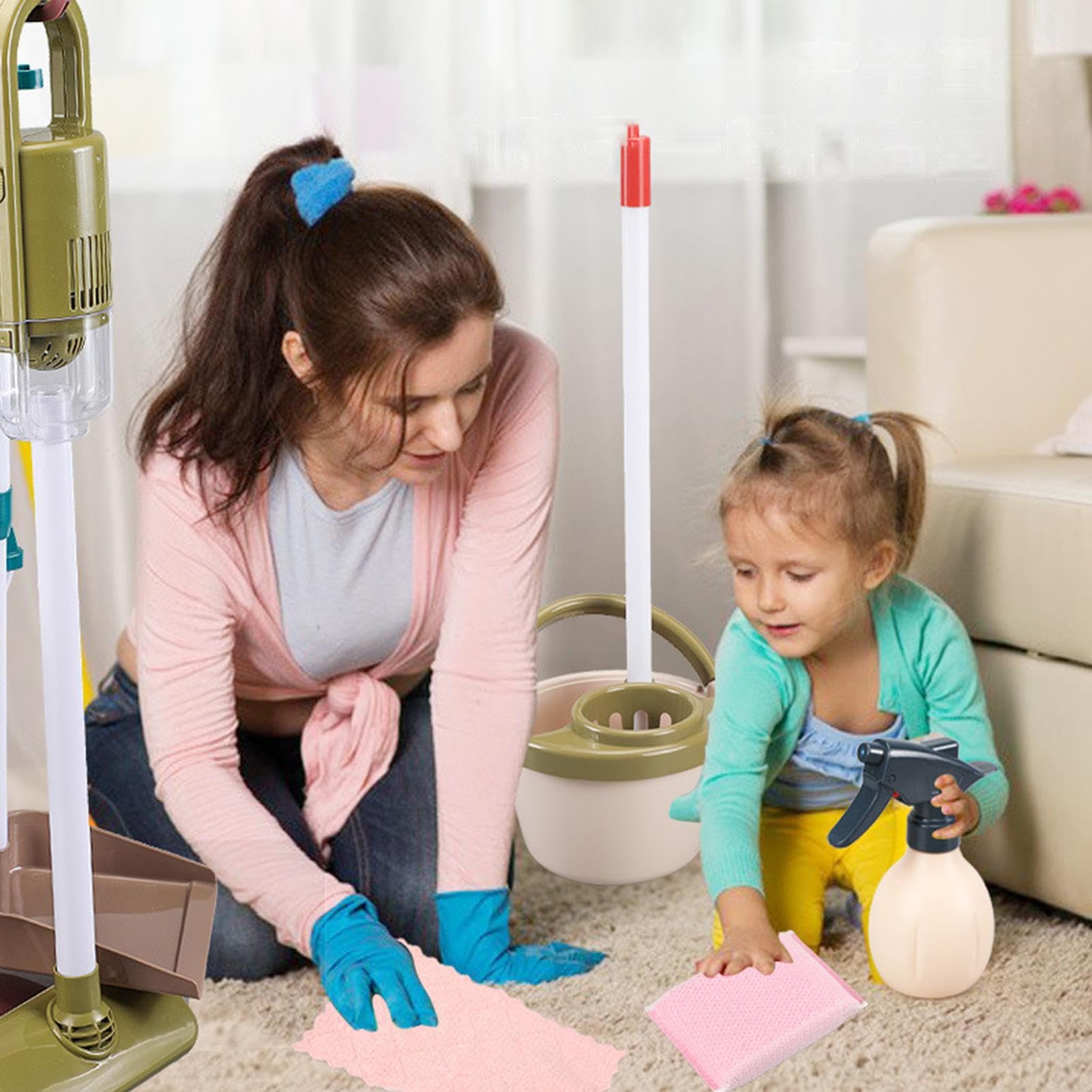 Giocattoli di Pulizia per Bambini Piccoli - Set di Strumenti di Pulizia | Rimovibili Per Giochi Di Simulazione | Giocattoli Di Pulizia Per Bambini Piccoli, Flessibili, Flessibili E Multifunzionali,