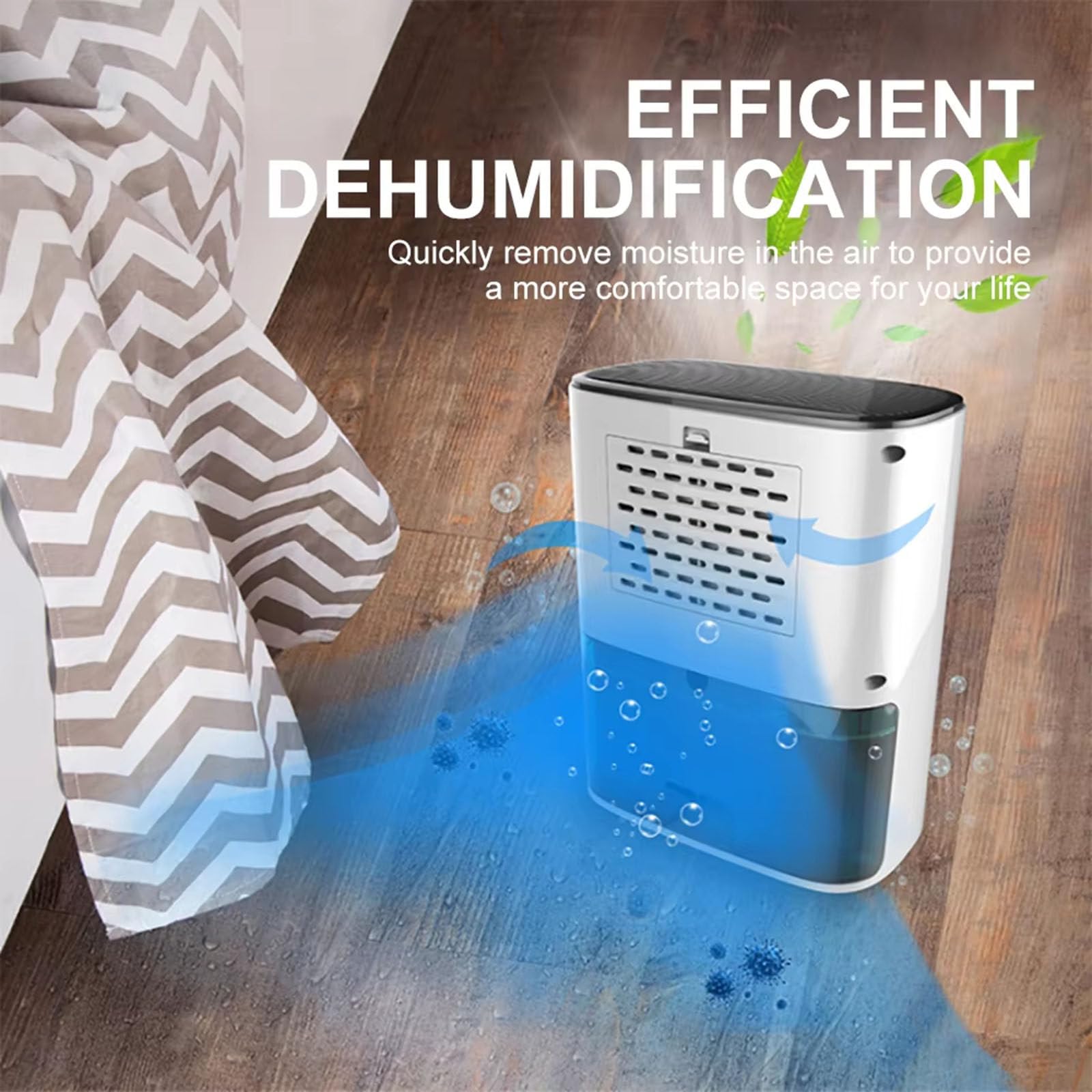 1200 ml elektryczny osuszacz powietrza do domu, niskie zużycie energii, funkcja czyszczenia, automatyczny wyłącznik czasowy przed wilgocią i pleśnią, do kuchni domowej,Silver