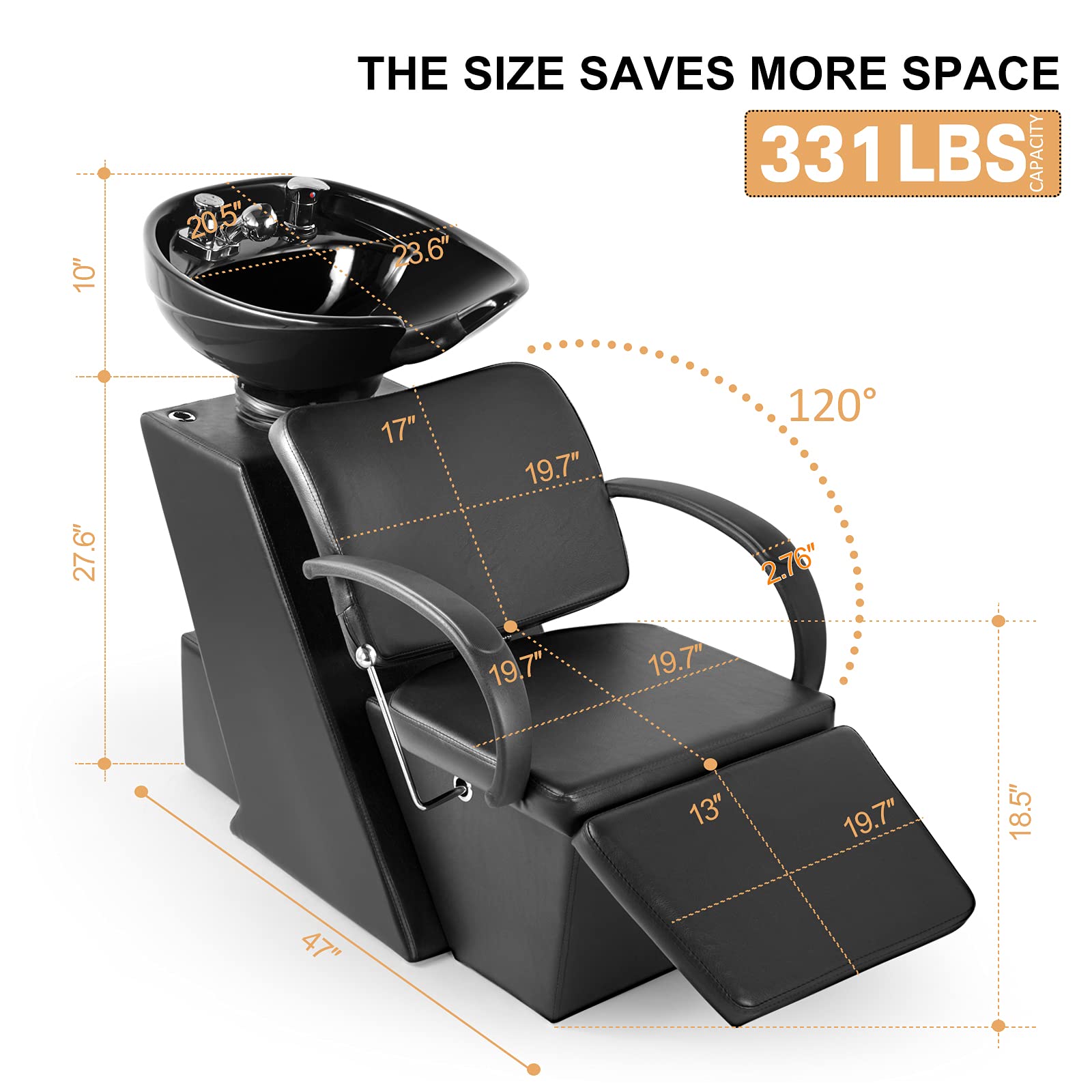 Buy Artist Hand Shampoo Bowl and Chair Ceramic Bowl Shampoo Chair