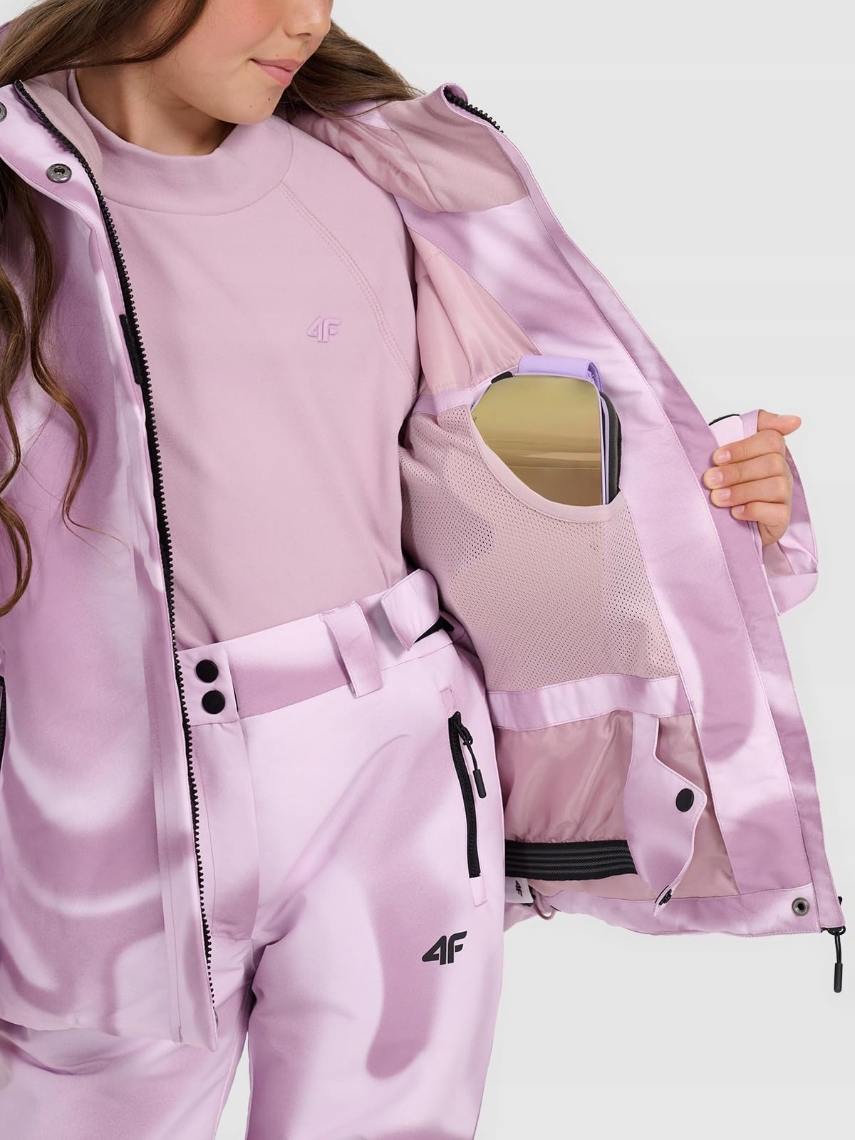 4F Kurtka snowboardowa membrana 8000 dziewczęca