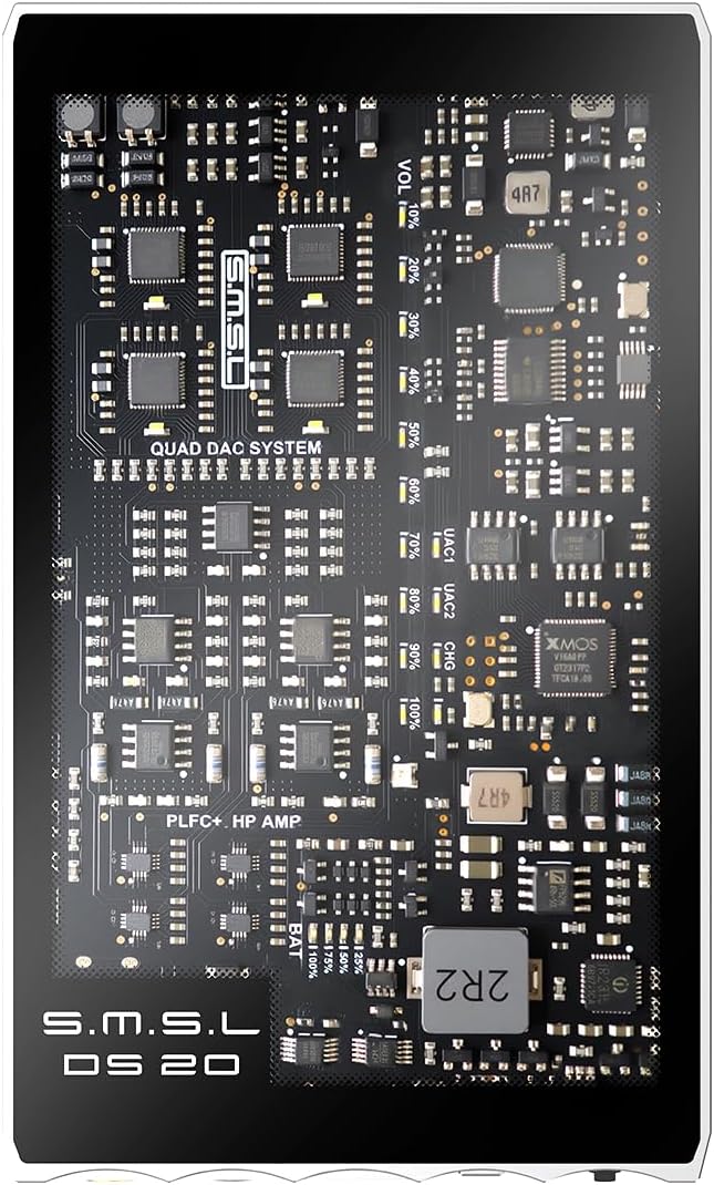 S.M.S.L DS20 Portable DAC & Headphone Amplifier,CS43131 Chip,PLFC Full - Balanced Circuit,Supports MQA/DSD,Audiophile Sound