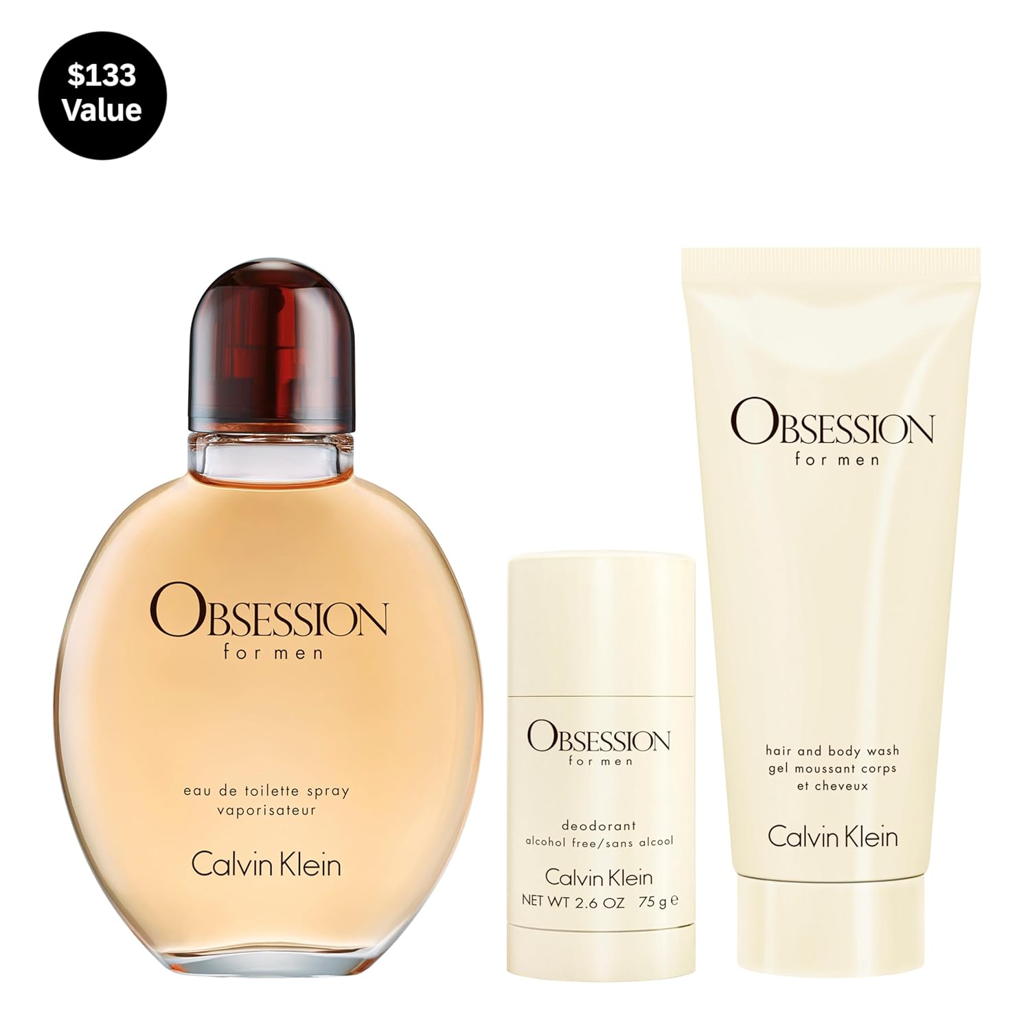 Calvin Klein Obsession for Men Eau de Toilette 3 Piece Set - Image 2