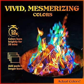 ライト・ランタン bonfire go outside MIYABI TRANSPARENT Magical Flame for Fire Pit Rainbow Campfire Bonfire Outdoor
