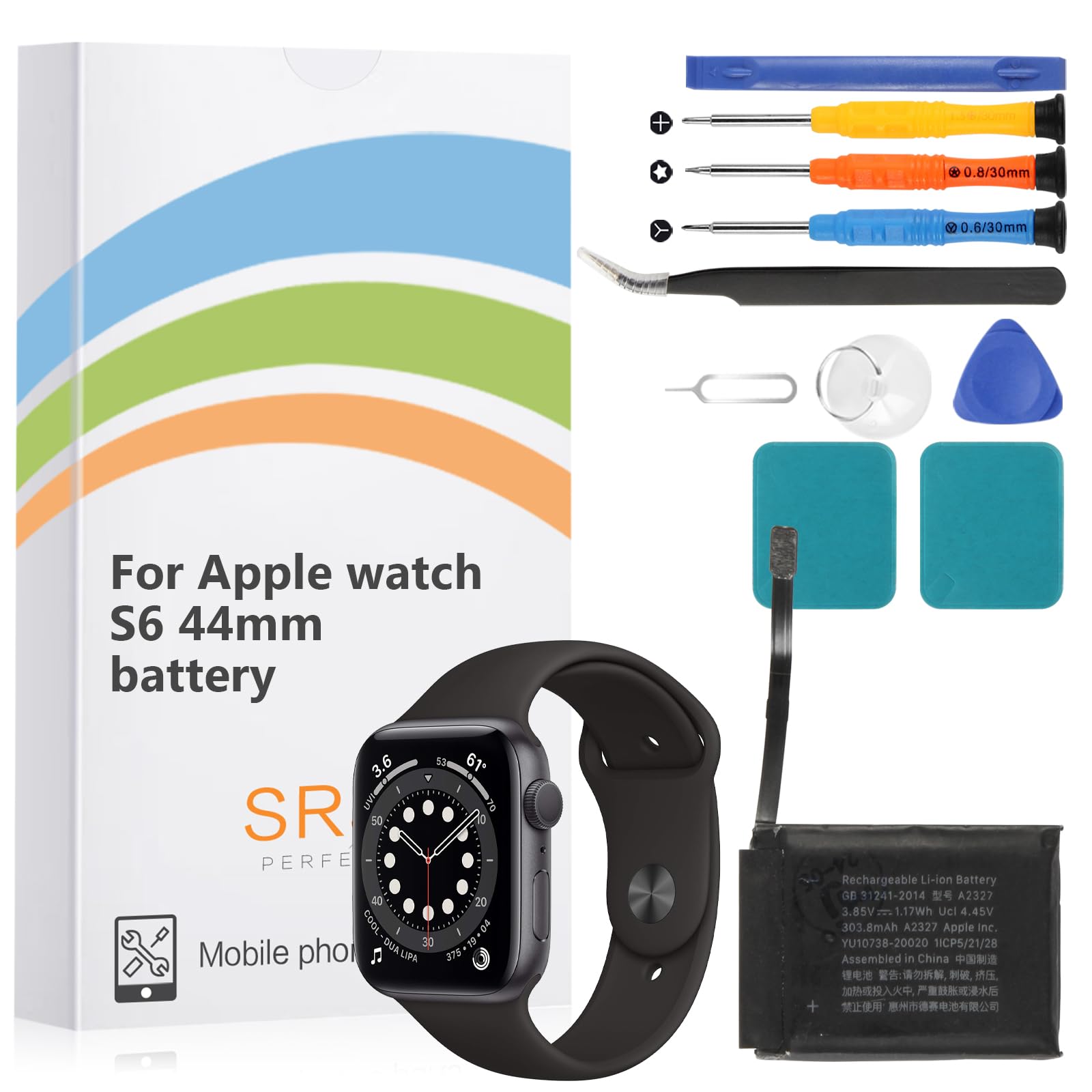 Apple Watch -   Apple Watch M02G3J/A シリーズ6 A2292 バッテリ〇 Amazon.com: Battery for Watch Series 6 44mm, (2025 New