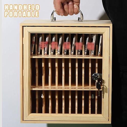 Miniatura 5 de Armario seguro para teléfono móvil montado en la pared, almacena y organiza 12, 24, 36, 48 o 60 teléfonos, aula, oficina o fábrica gabinete de