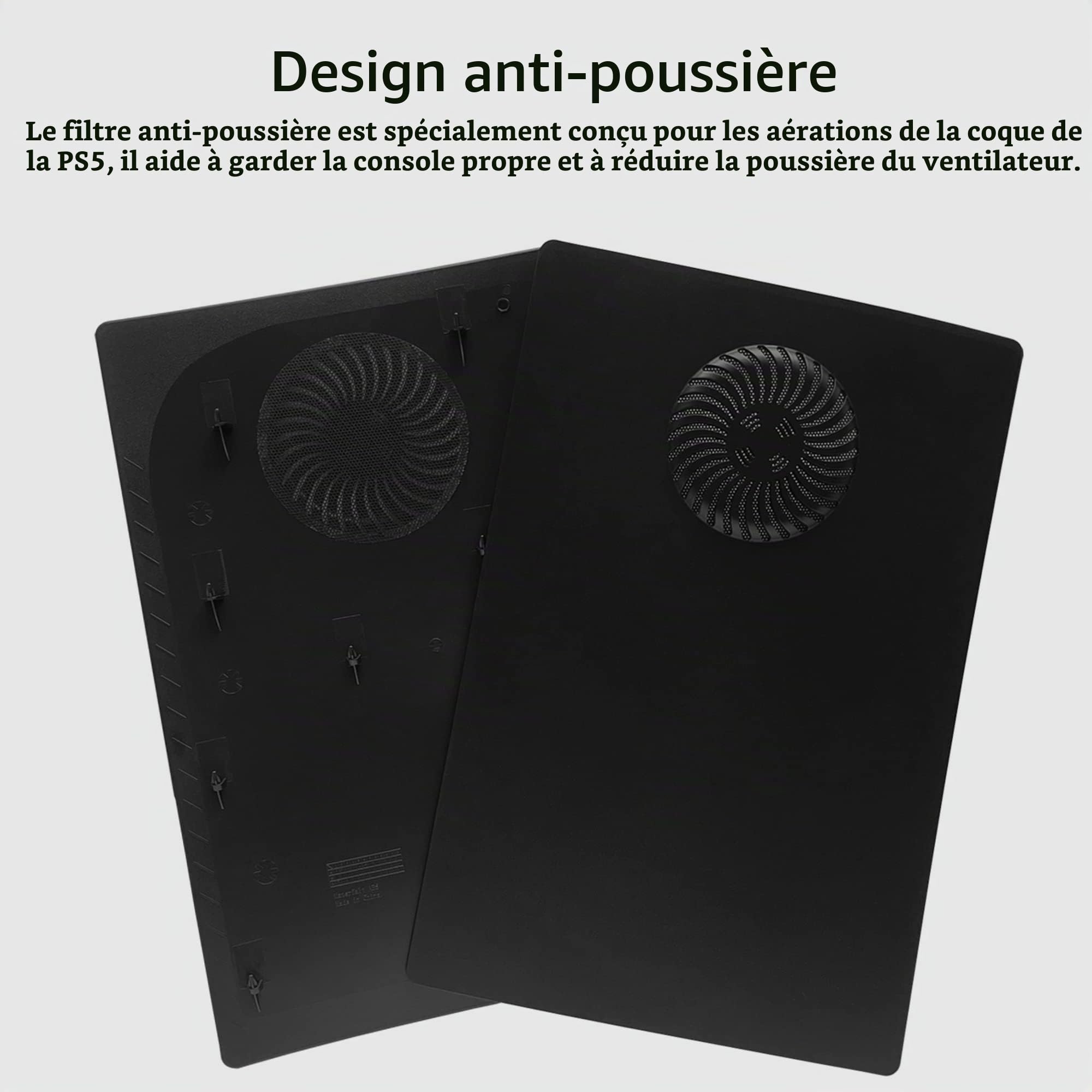 Façades pour P5 édition Digitale Panneau de Remplacement pour Digitale Console DOBEWINGDELOU Latéral Accessoires Protection Contre Les Rayures et la Poussière Boîtier ABS Noir