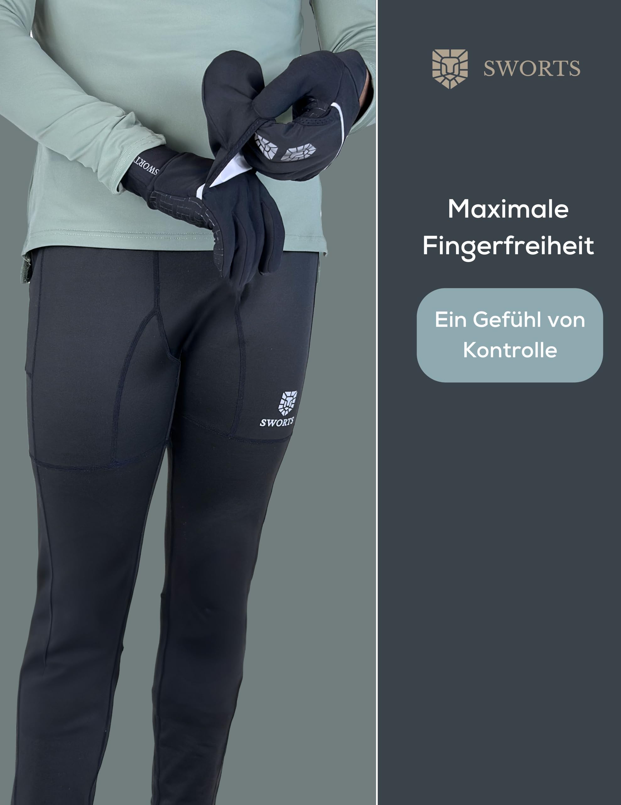 Guantes unisex de invierno para correr con forro polar interior y capuchón protector, diseñados para deportistas y deportistas