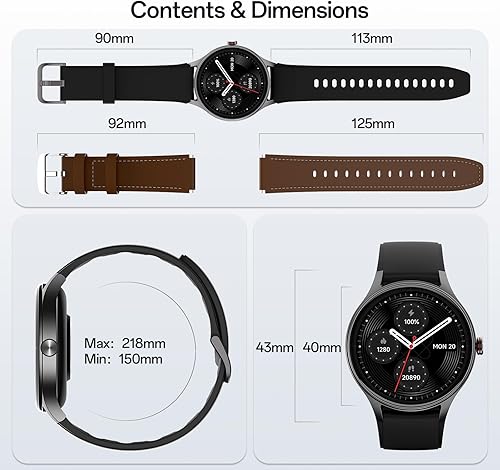 Miniatura 9 de Relojes inteligentes para hombre, pantalla táctil HD de 1.57 pulgadas con llamadas Bluetooth (casarespuesta), más de 110 modos deportivos IP68