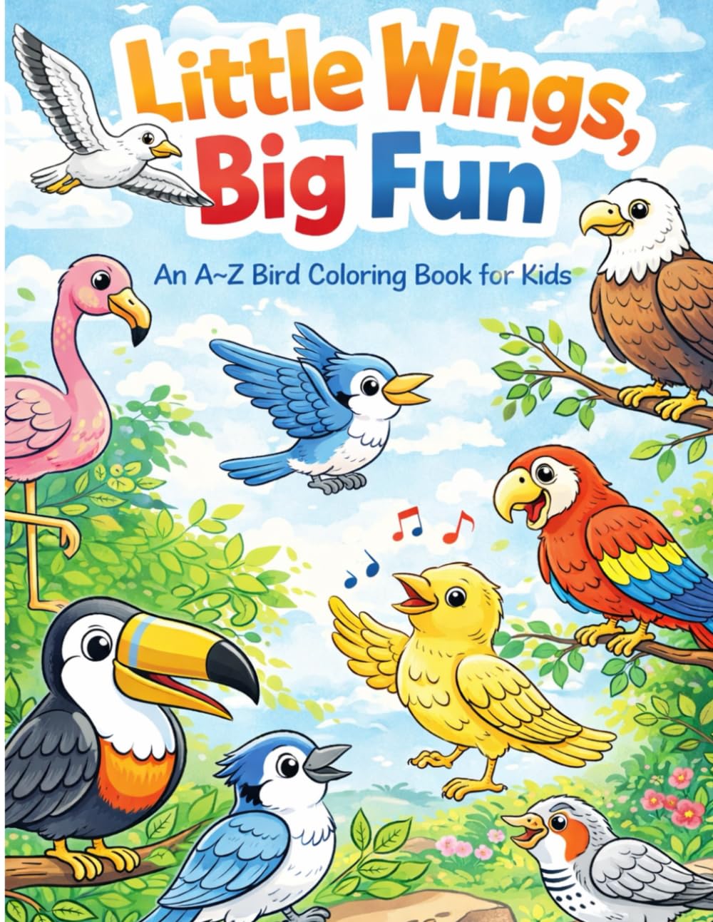 Little Wings, Big Fun: An A–Z Bird Coloring Book for Kids