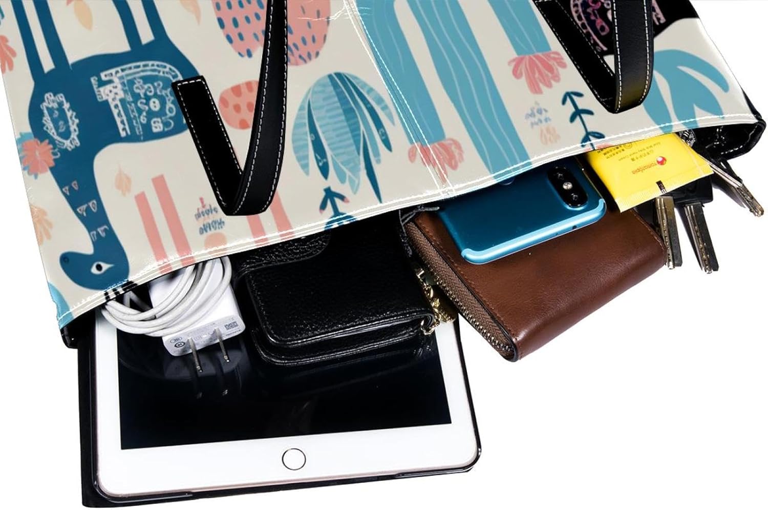 [YTYVAGT] 女性用財布、トートバッグ美学、レディーストートハンドバッグ,漫画の動物のアルパカの人々