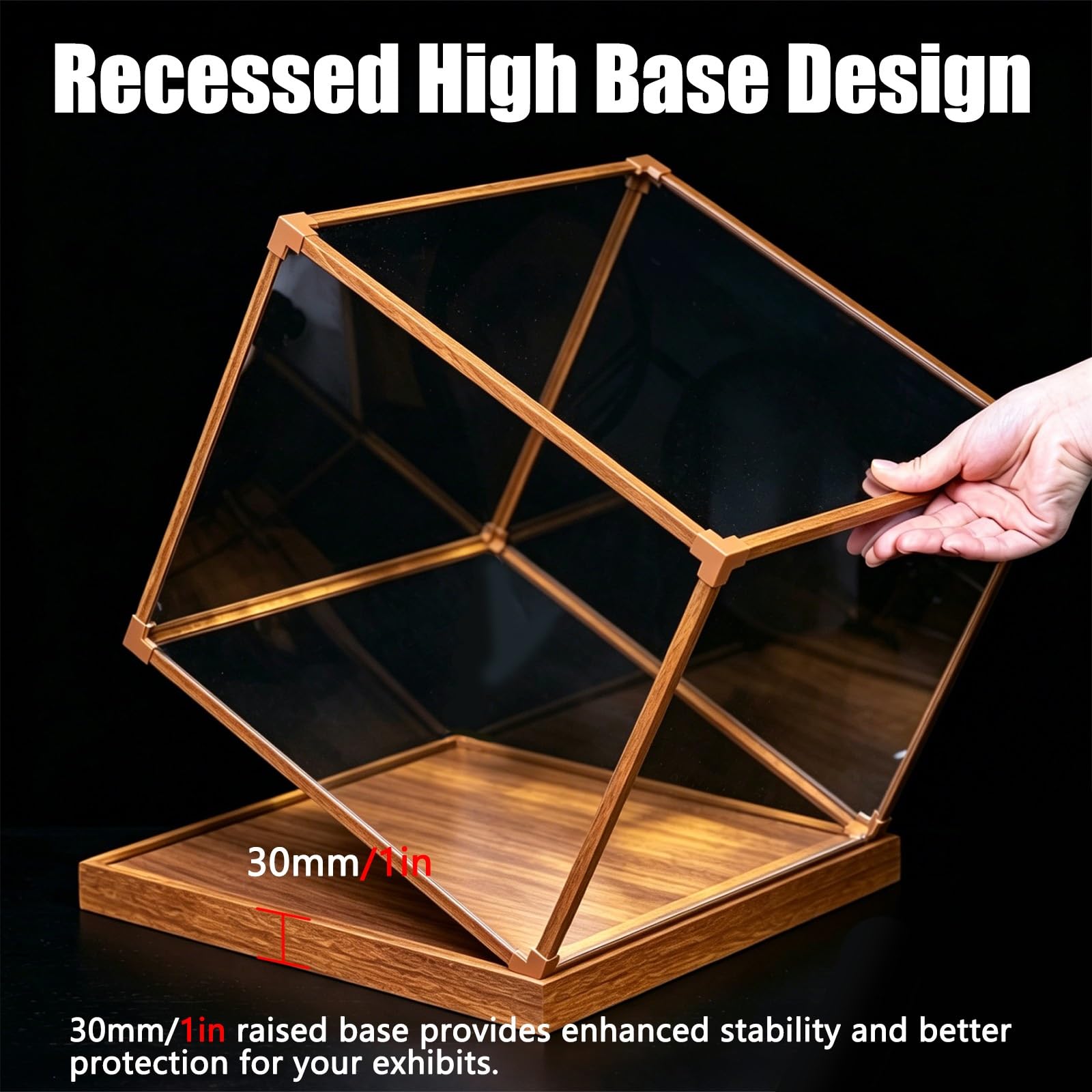 Witryna Akrylowa Clear Acrylic Display Case, Transparent Boxes with Base | 15 20 30 40 50 60 70 80 Cm, Dostępny Rozmiar Niestandardowy, Dla Zabawek Figurki Modele Pamiątki(80x45x45cm/31.5x18x18in)