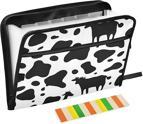 Miniatura 8 de Kcldeci Carpeta expandible de 13 bolsillos American Wild Western Desert Cowboy Acordeón, organizador de documentos, carpeta expandible con cierre de