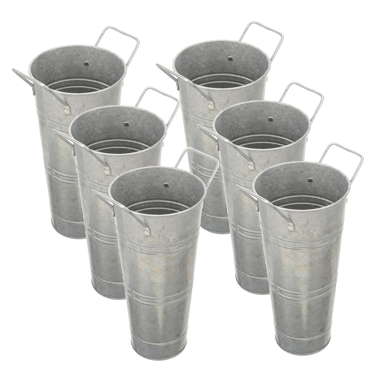 Vases en fer galvanisé incassables de 10 pouces pour centre de table