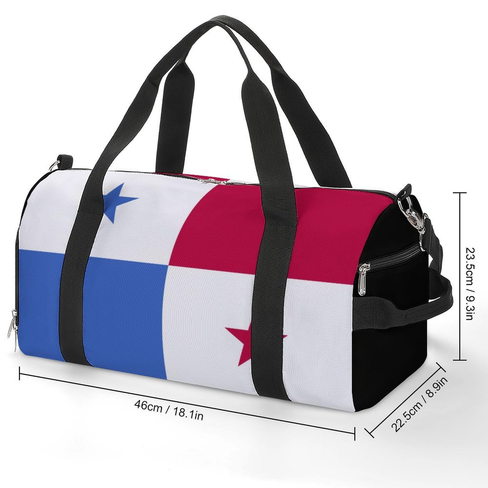 Sports Gym Bag Panama Flag Duffel with Shoe Compartment Waterproof Travel Weekender