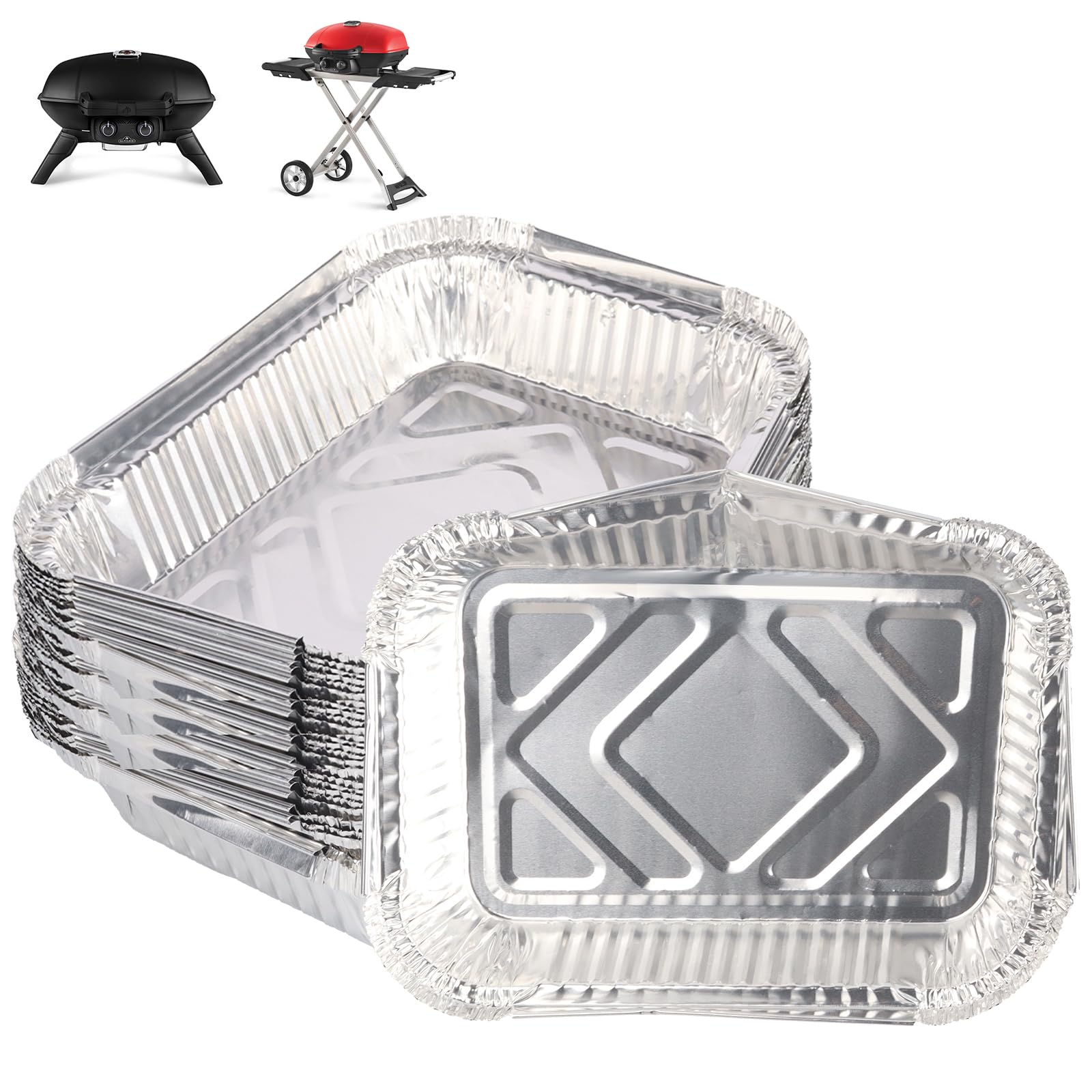 62006 Drip Pan Liners for Napoleon TravelQ 285 Sreies Gas Grill TQ285X, TQ PRO285, TQ285-BL-1, TQ PRO285X, PRO285-BK, TQ285X-RD-1-A, TQ240-BL, TQ240,Aluminum Grill Pans for Napoleon Accessories, 40PCS