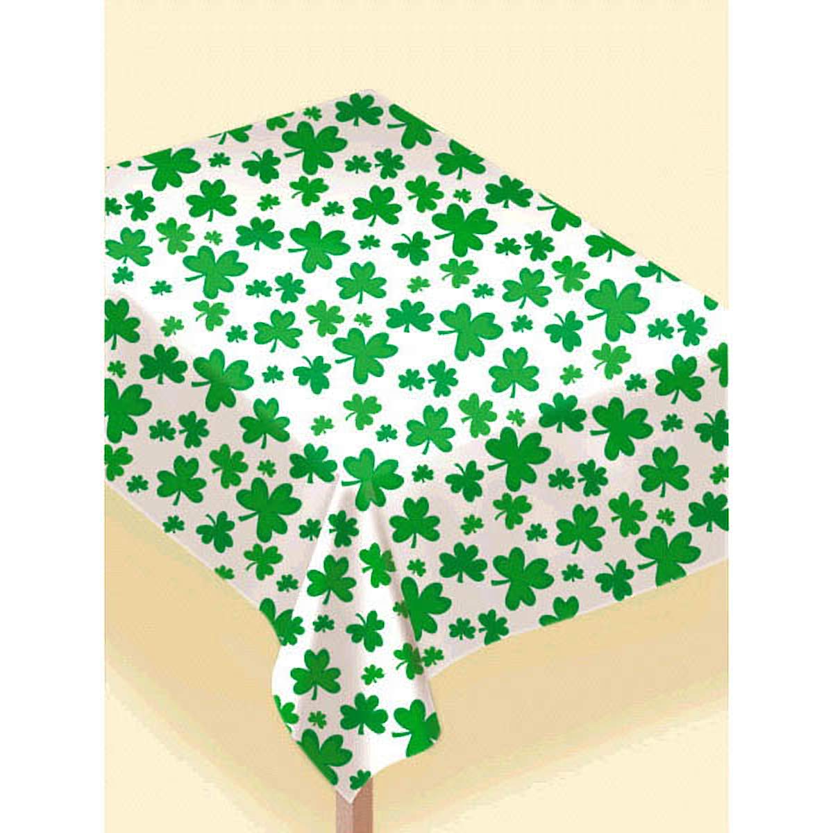 Copertina da tavolo in vinile con retro in flanella per San Patrizio | Stoviglie per feste I 6 ct