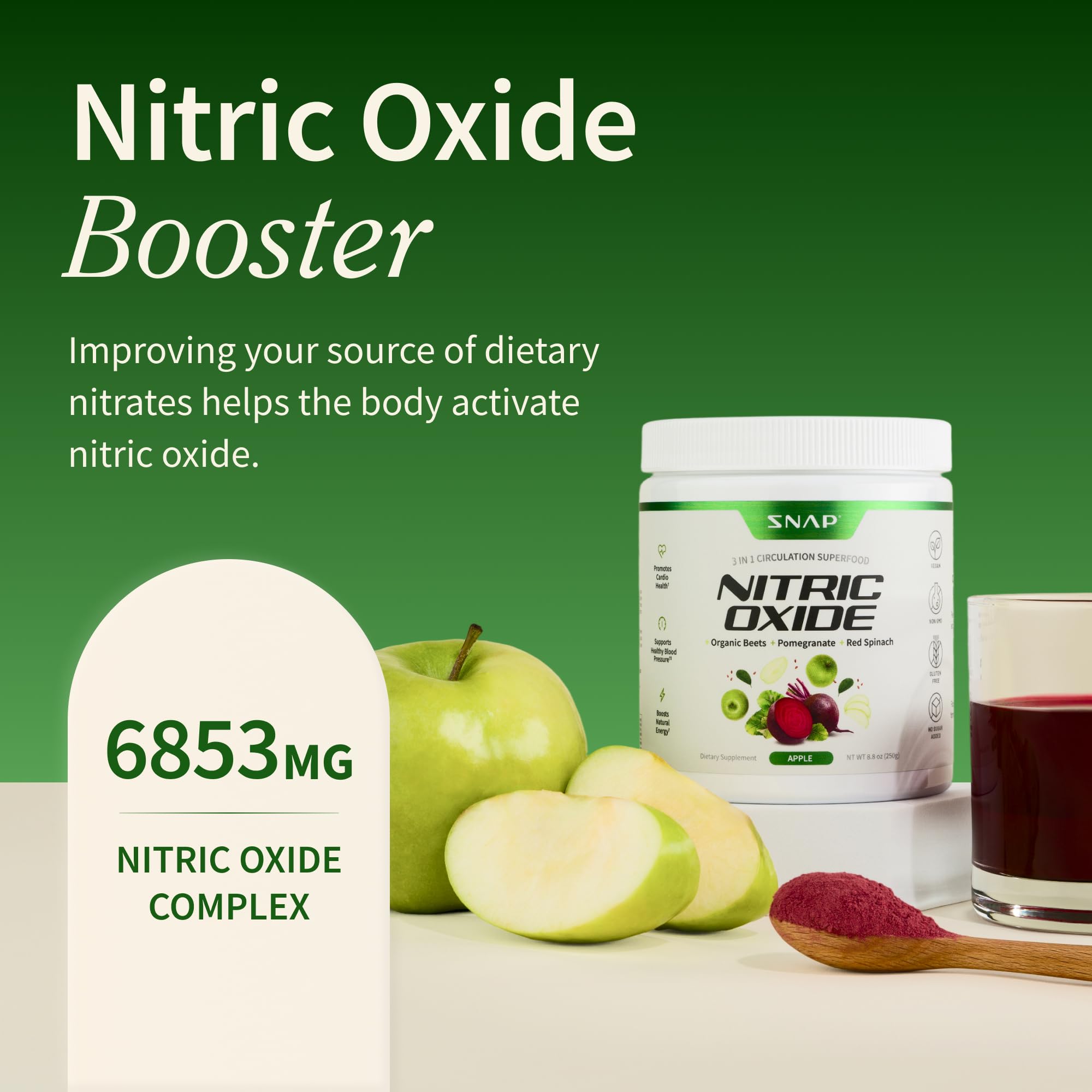 Snap Supplements Organic Beet Root Powder, Apple, 8.8 oz, 30 Servings — Amazon image 2