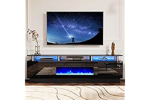 70" Modern Electric Fireplace TV Stand for TVs Up to 80" by oneinmil
