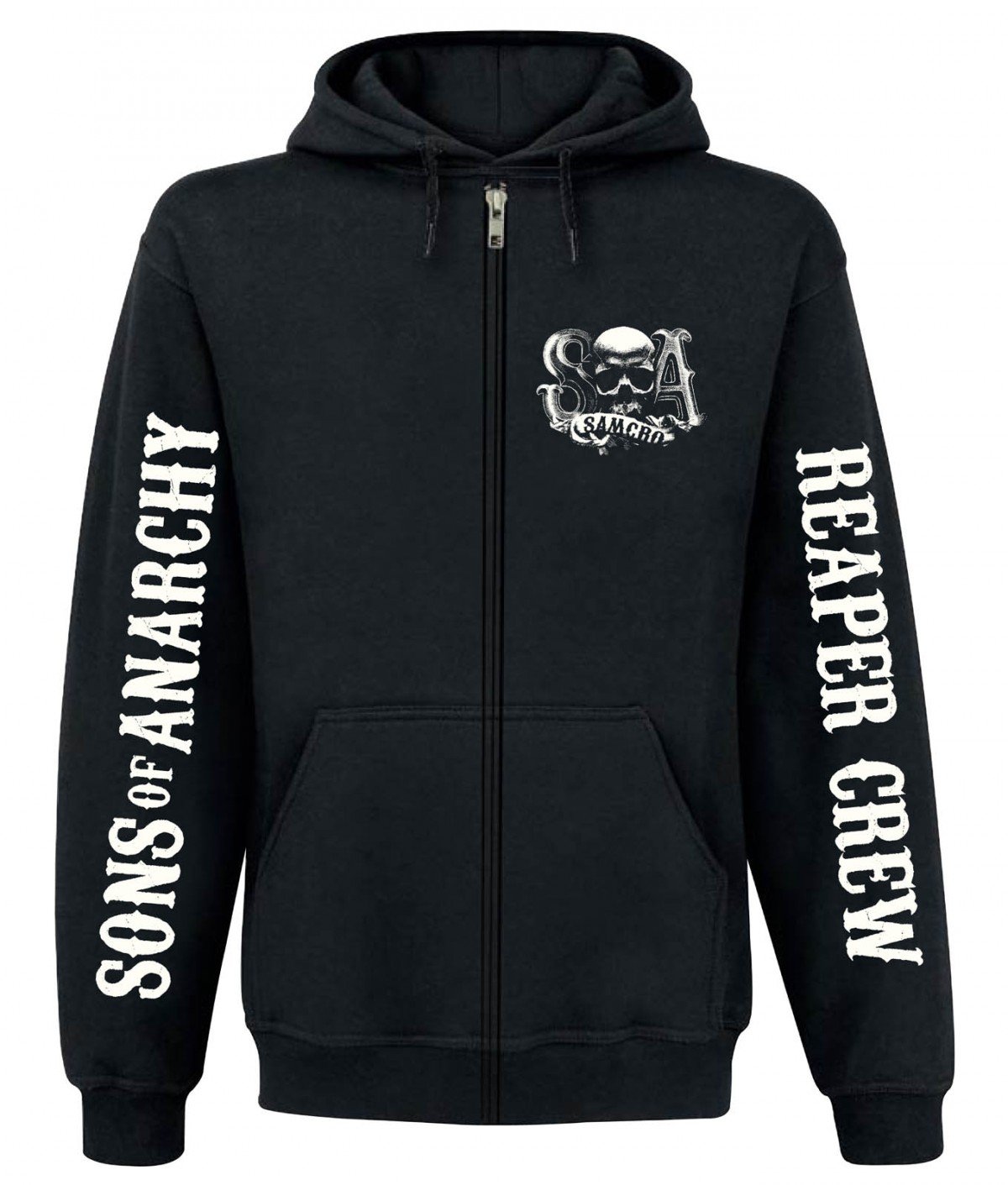 Sons of Anarchy Reaper Crew Men Hooded Zip Black