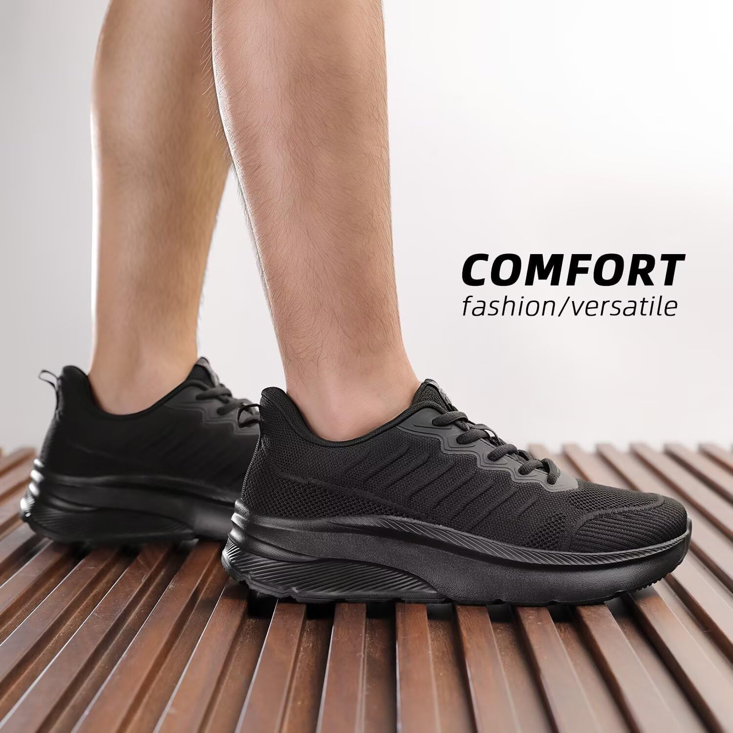 Mens Wide Walking Shoes Soft Sole Non Slip Running Comfortable Tennis Breathable Athletic Gym Workout Sport Sneakers - Image 2