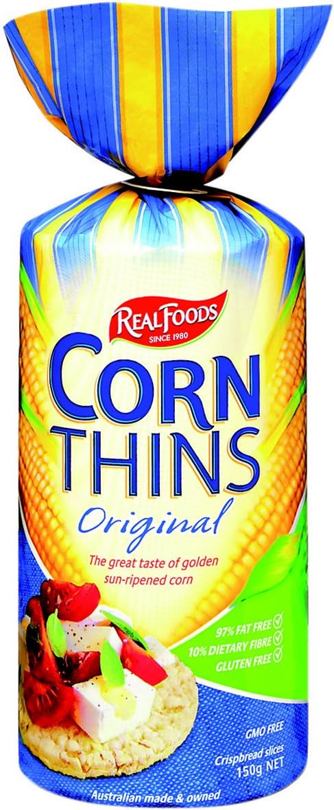 Real Foods Corn Thin ORGNL ORG, 5.3 OZ Pack of 6