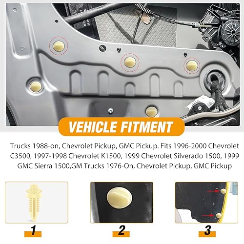 Miniatura 7 de GOOACC 20 clips de retención de línea de combustible de 516 pulgadas y 38 pulgadas. Se adapta a Ford 7L3Z-9S317-A 7L3Z-9S317-B nailon rosa