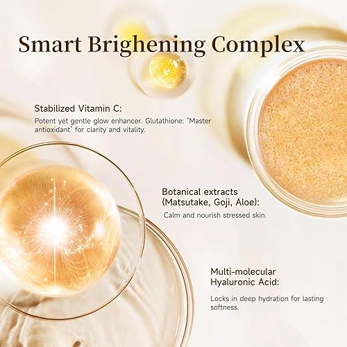 Miniatura 6 de Suero iluminador de vitamina C para cara, ampollas hidratantes antioxidantes con glutatión, niacinamida y ácido hialurónico, cuidado diario de la