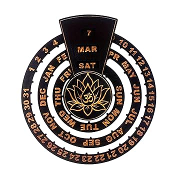 万年カレンダー ① Daysun ヴィンテージ カレンダー Amazon.co.jp: 1万年カレンダー、木製ディスク卓上カレンダー