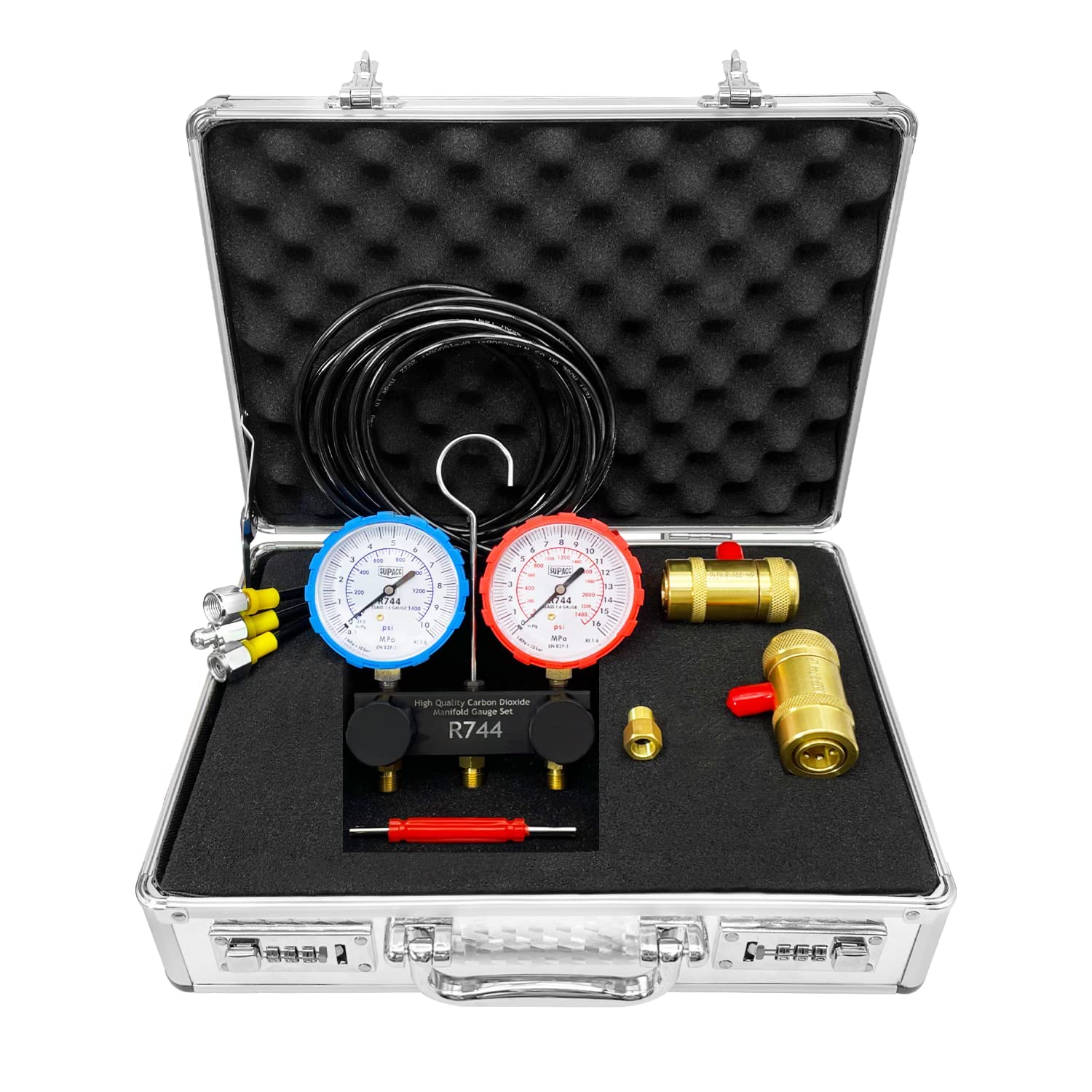 Amazon.co.jp: ZKTOOL A/C 診断マニホールド ゲージ セット (R744 用
