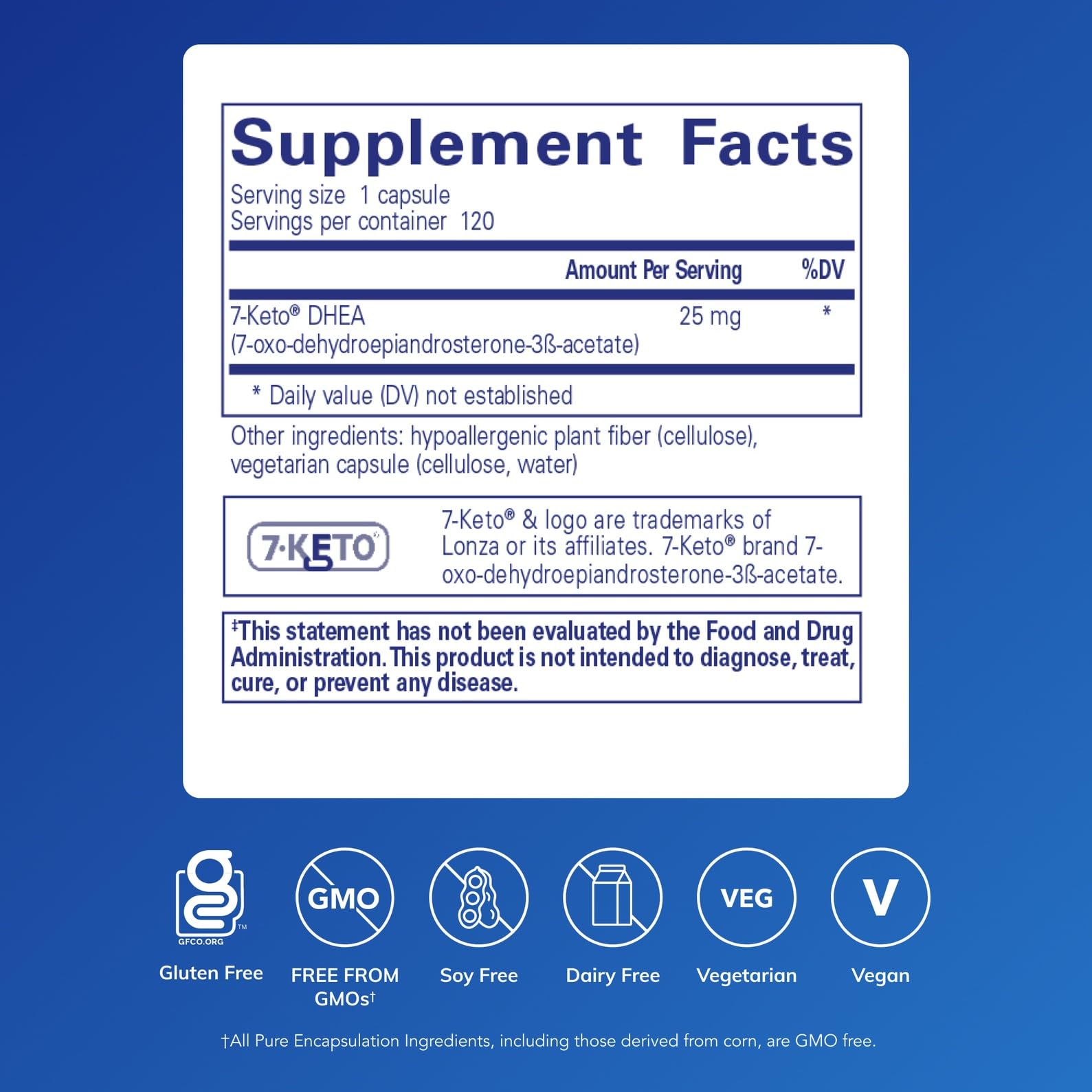 Pure Encapsulations 7-Keto DHEA 25 mg, 120 Capsules — Amazon image 2