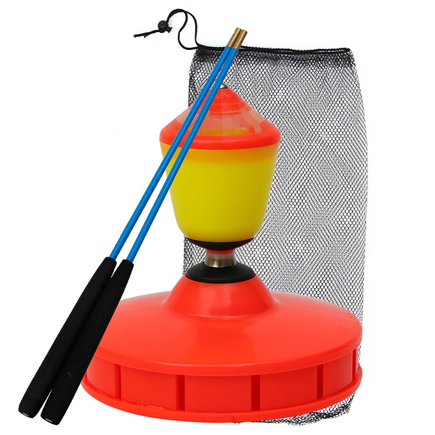 Erencook Chinese Yoyo Set Diabolo with Whistle Sound ,Nonuple Bearings Diabolo Chinese Yo-yos Juggling Toys Colorful Diabolo with Diablo Sticks, Diabolo String&Net Bag (Nine Bearing Blue)