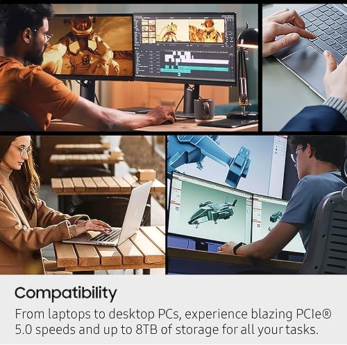 Miniatura 7 de Samsung SSD 9100 PRO 4TB, PCIe 5.0x4 M.2 2280, velocidades de lectura secuencial de hasta 14,800MB/s, lo mejor para computación de IA, juegos y