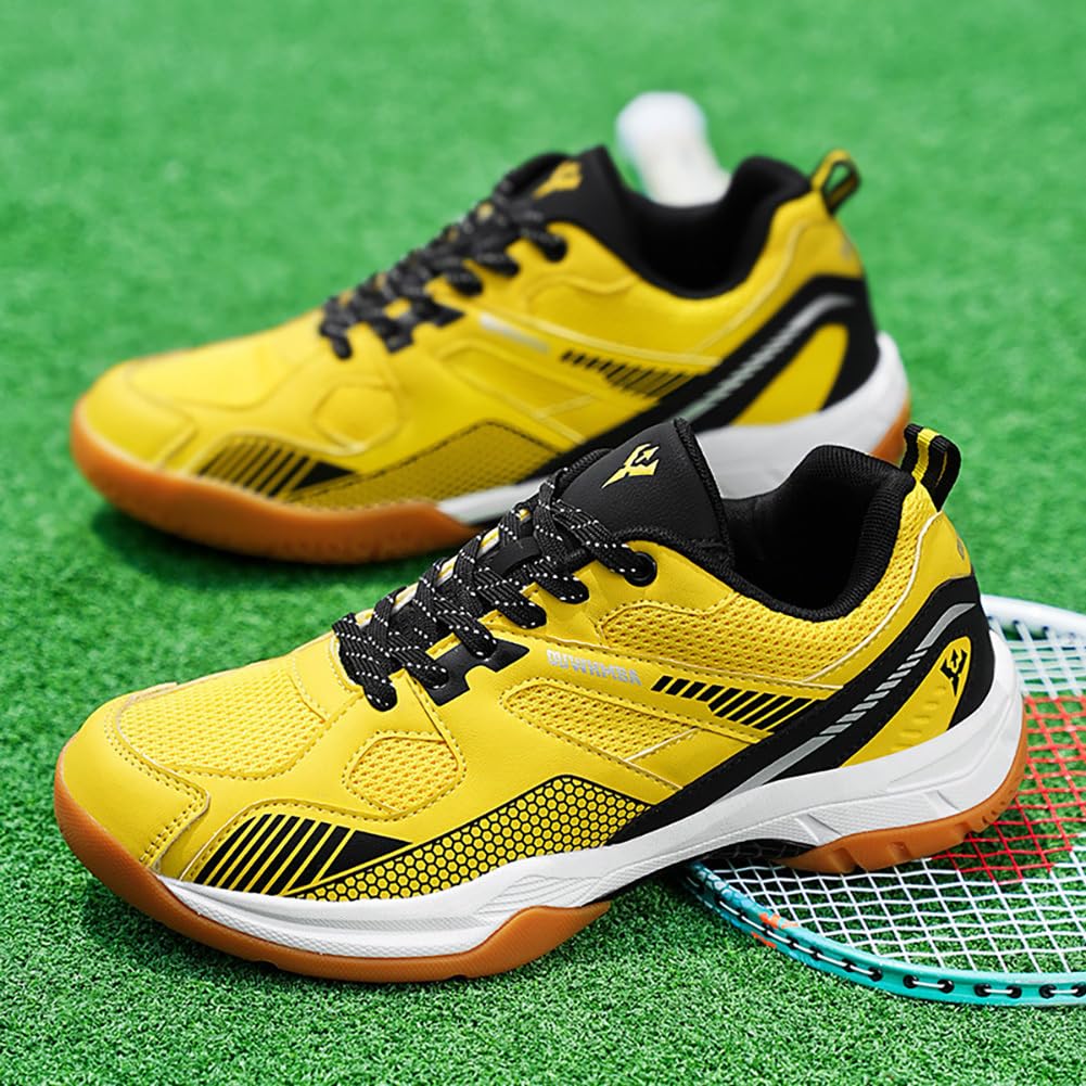 Zapatillas de Bádminton Transpirables para Hombre y Mujer, Malla Ligera, Entresuela MD Reactiva y Placa de Control Torsión