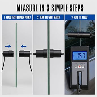 Window Tint Meter, Car Film Transmission Meter Window Tint,VLT Tester Coating 0 to 100% Visual Light Transmission for Mesuring Film, Filmed Glass, Window Tint, Side Windshield