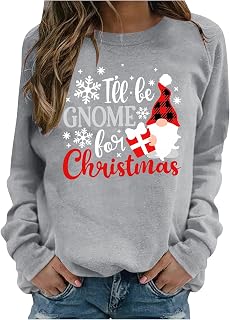 CUTeFiorino Women's Sweatshirt ChristmasO Neck Printing DailyCute Pullover Top Pullover Women