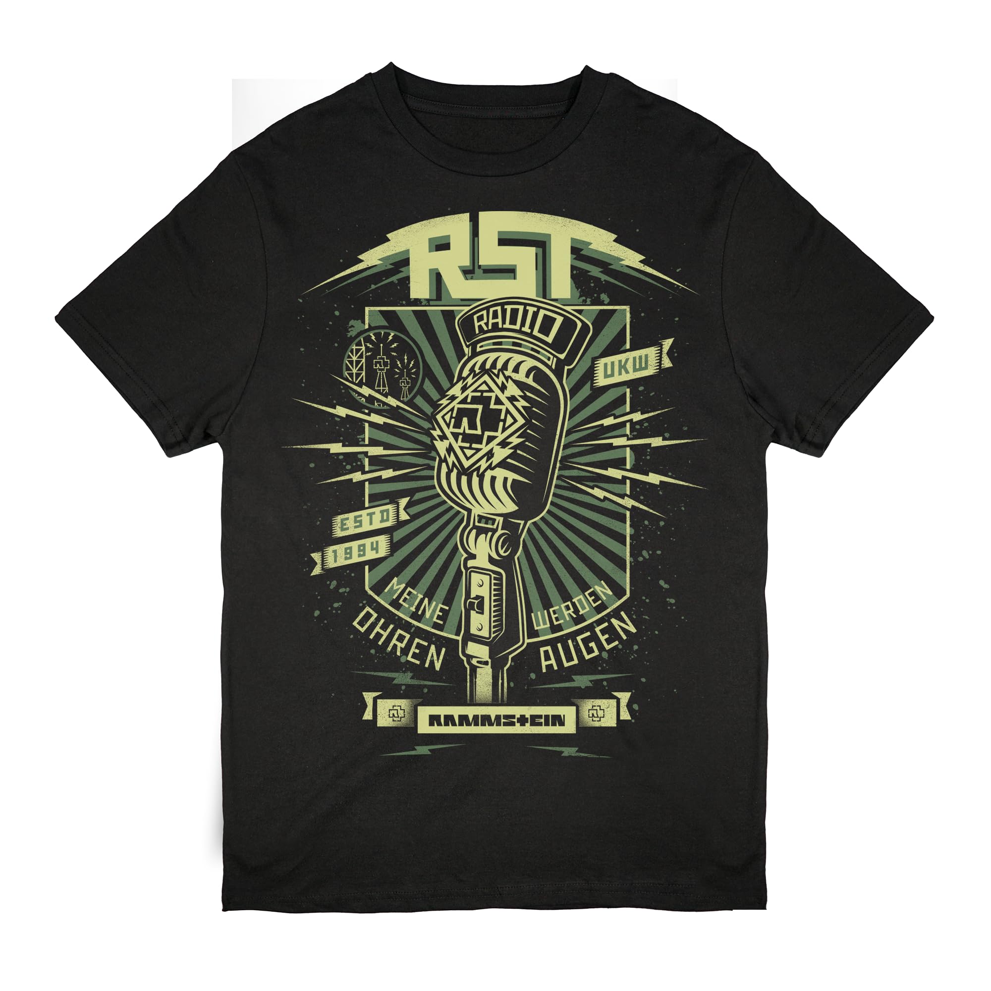 Rammstein Men's Black T-Shirt Radio (Xl), Official Band Merchandise