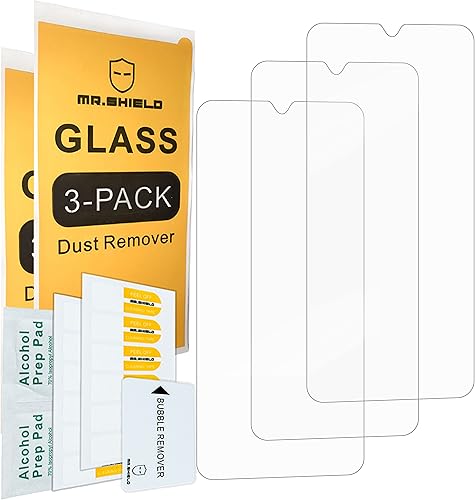 Miniatura 2 de Mr.Shield Paquete de 3 Diseñado para Xiaomi Poco C55  Redmi 12C vidrio templado Vidrio japonés con dureza 9H Protector de pantalla
