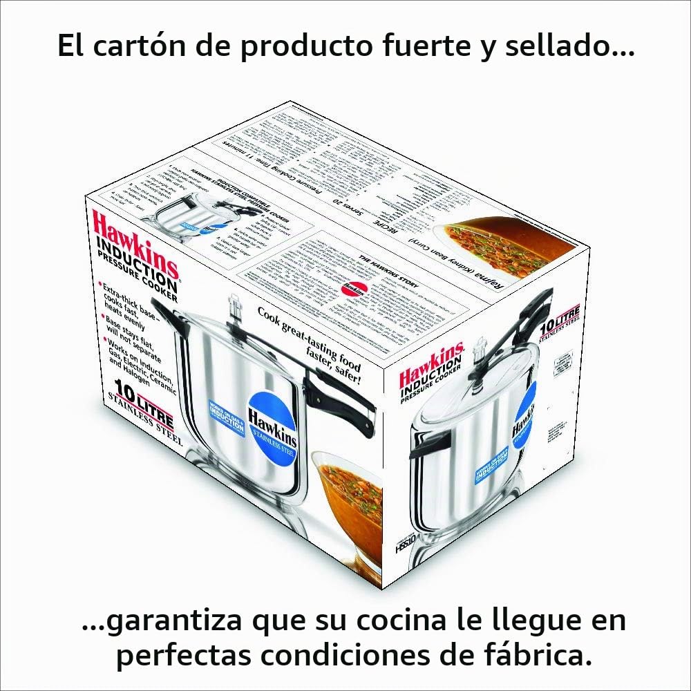 Hawkins - Acero inoxidable 10,0 litros olla a presión Plateado