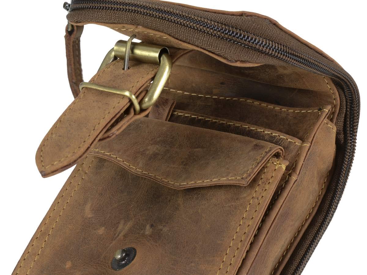 Greenburry Vintage Gürteltasche Leder 10 cm