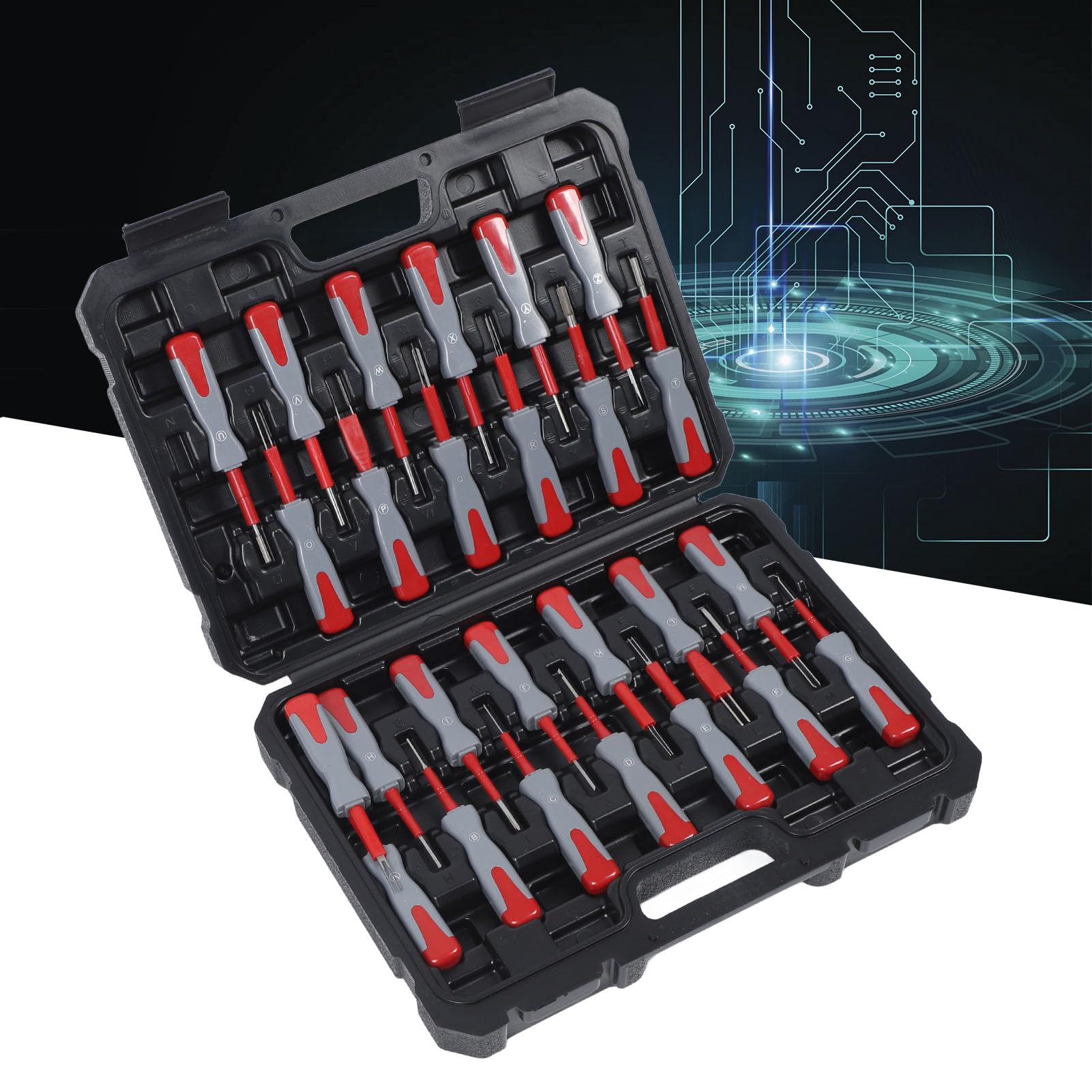 Kit de Herramientas de Extracción de Terminales de 26 Piezas Herramienta de Liberación de Conector Universal Multifuncional Duradera para en Forma para en Forma para Asiento para en para
