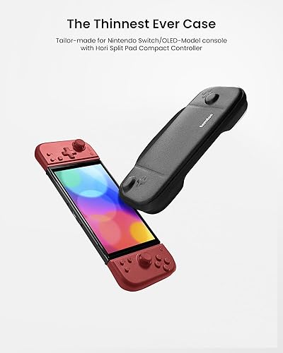 Miniatura 2 de tomtoc Carrying Case for Hori Nintendo Switch Split Pad Compact, Hard Shell Protective Travel Bag with 10 Game Cartridges, Split Pad Fit Controllers