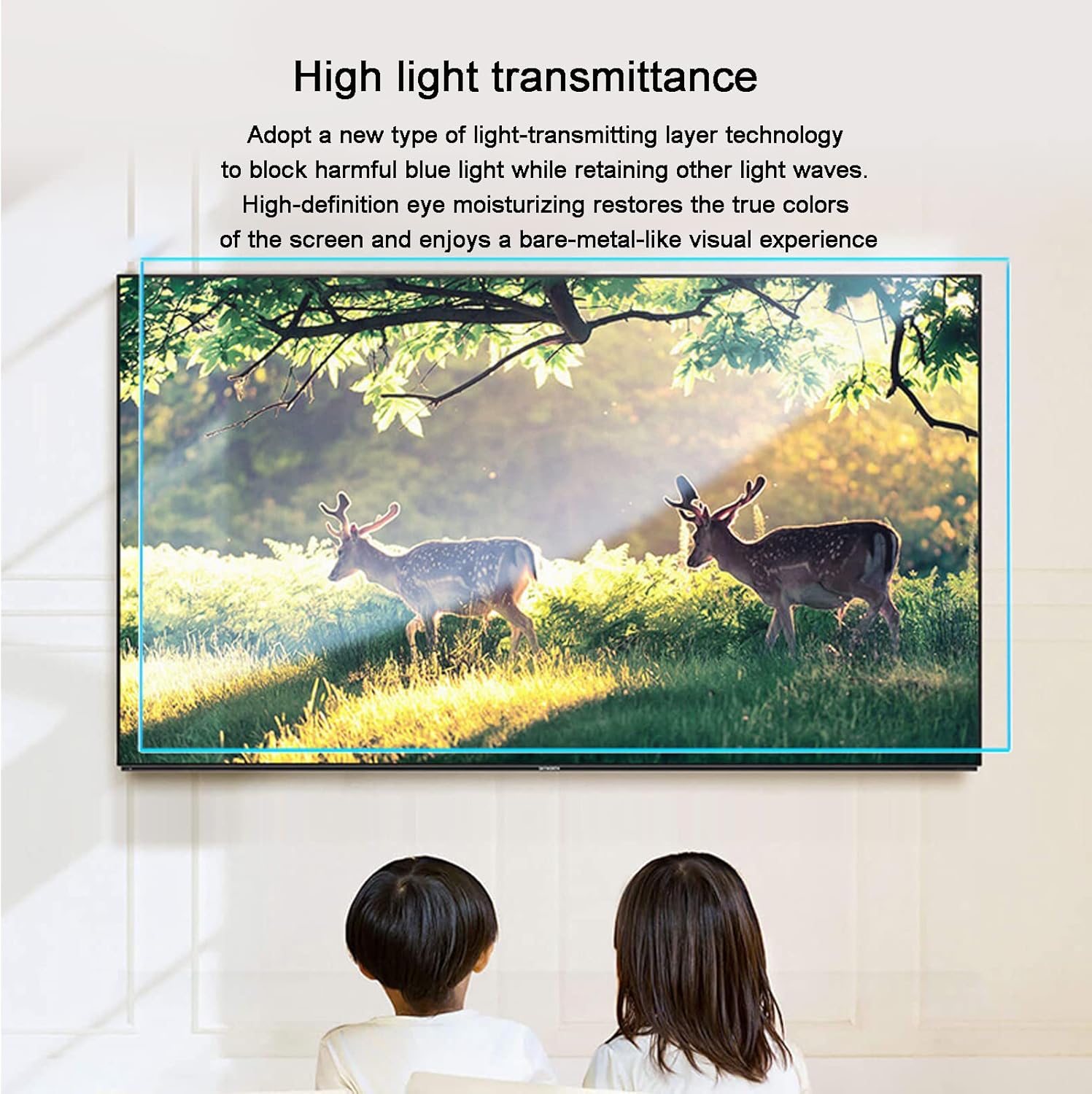 Television screen protector film, TV screen protector Screen Protector from 32-75 Inch Monitor AntiGlare for TV/Desktop Computer,Blue Light Blocking Filter(42"(917 * 516mm))